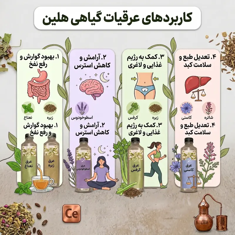 خواص انواع عرق های گیاهی اصل