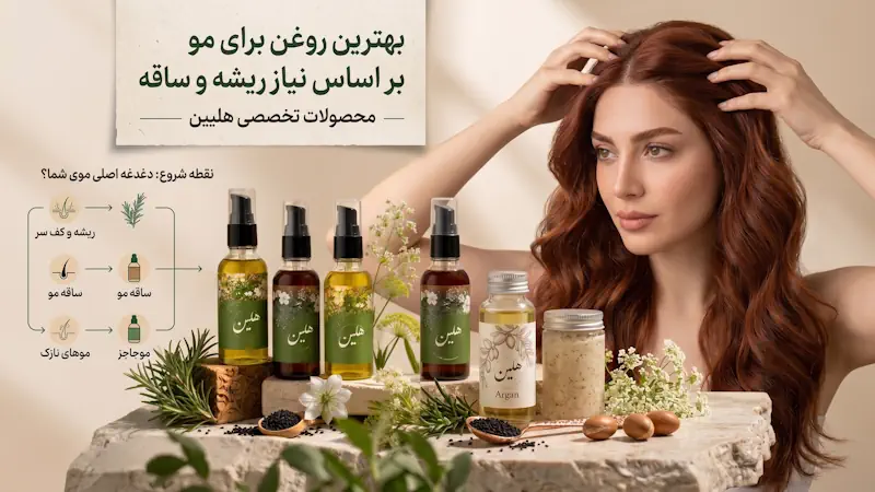 بهترین روغن برای مو بر اساس نیاز ریشه و ساقه در فروشگاه هلین