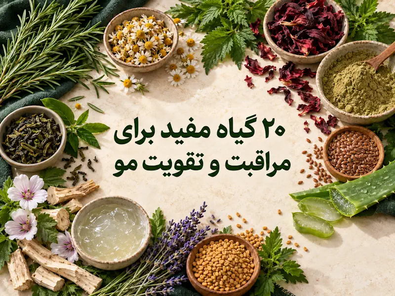 ۲۰ گیاه مفید برای رشد ریشه کنترل چربی و خشکی مو