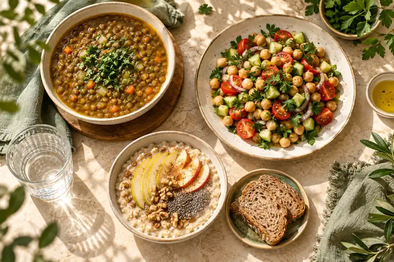 مواد غذایی فیبردار برای لاغری در سفره روزمره