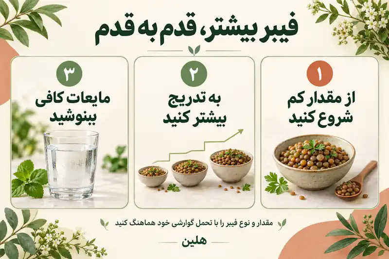 سه نکته برای افزایش تدریجی فیبر و تحمل گوارشی بهتر